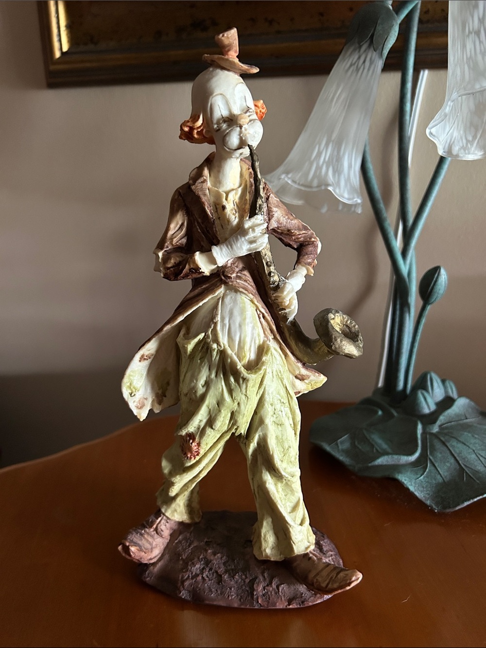 Musician Clown Figurine - Decorative Home Art